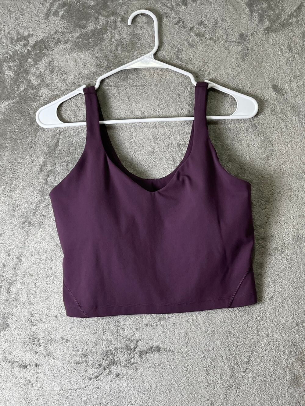 Lululemon Align Tank Top Purple Scoop Neck Longline Sports Bra Tank Top Size 10